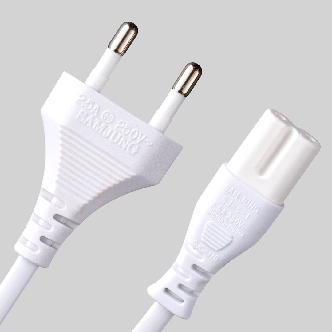 삼정 국산 AC 8자 백색 코드  화이트 전원케이블 6,100원