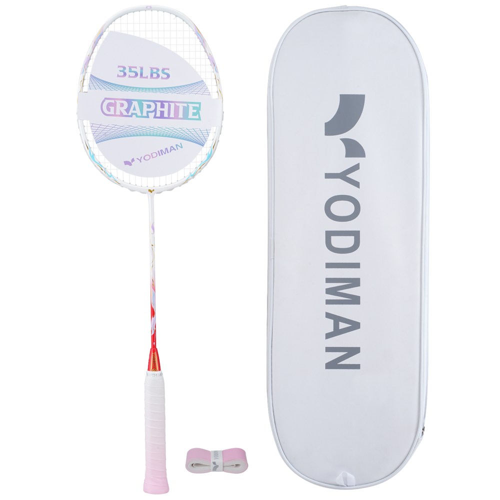 YODIMAN 배드민턴 라켓 풀 카본 5U 초경량 남녀 프로급, 1개, 피치핑크 108,000원