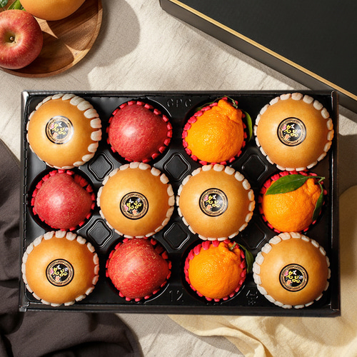 혼합 과일 선물세트 프리미엄 6kg (배6과+사과3과+한라봉3과), 1박스 79,900원