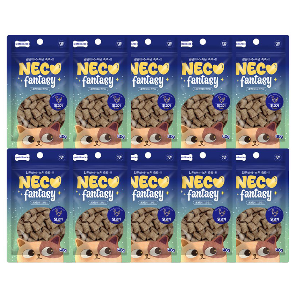네코판타지 고양이 크런치 간식, 닭고기, 40g, 10개 7,500원