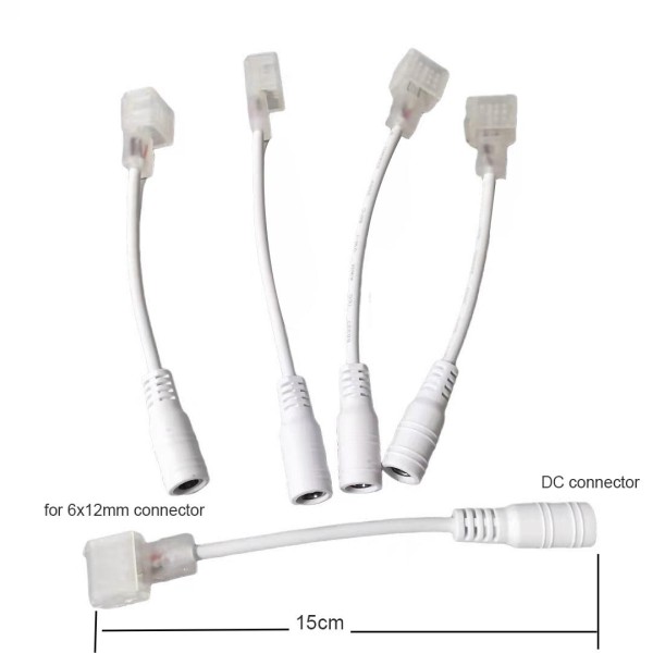전원 DC 커넥터 포함 무납땜 커넥터 6x12mm LED 네온 라이트 스트립 커넥터 6mm LED 네온 사인 무납땜 커넥 18,200원