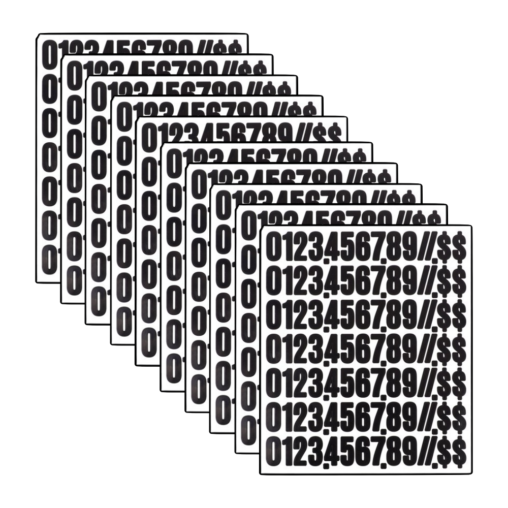 이음모음 방수 숫자 스티커 2.5cm, 10매, 블랙 19,900원