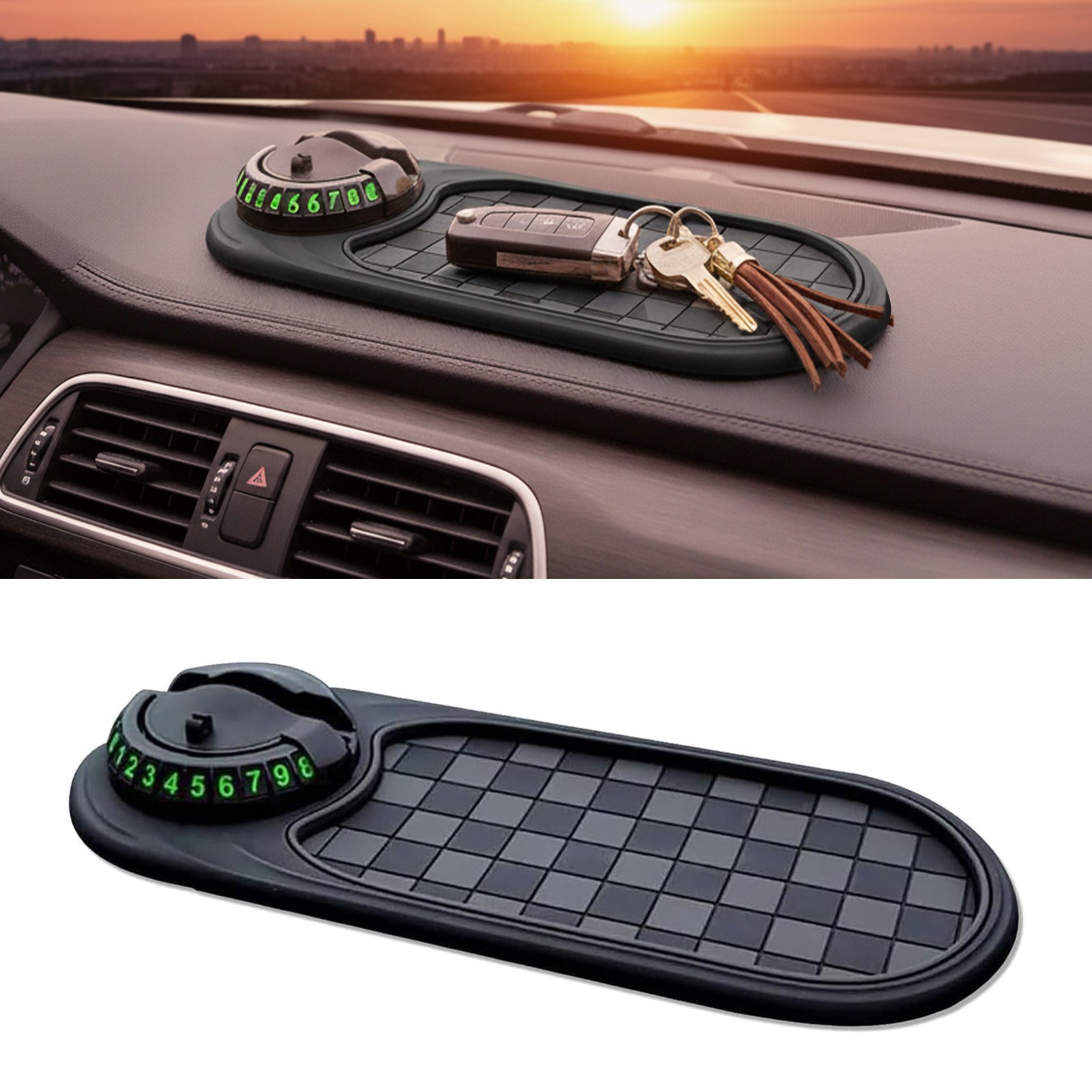 CIVILEE 3in1 차량용 핸드폰 거치대, 차량 논슬립패드 주차번호판 7,900원