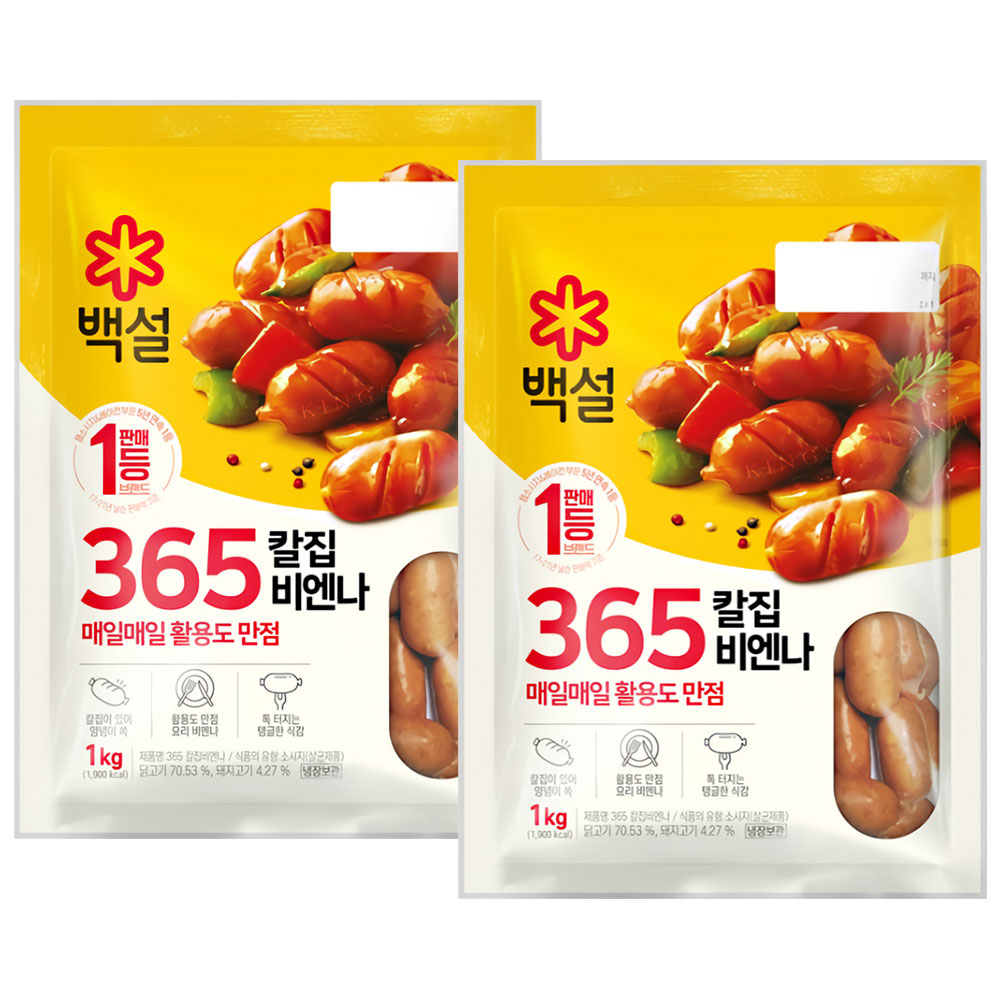 백설 365 칼집비엔나, 2개, 1kg 17,000원
