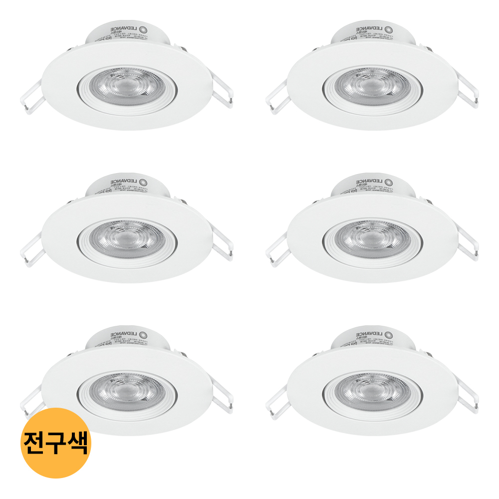 레드밴스 3인치 다운라이트 ECO 스팟 5W 3000K 전구색, 6개, 현재가 27,000원