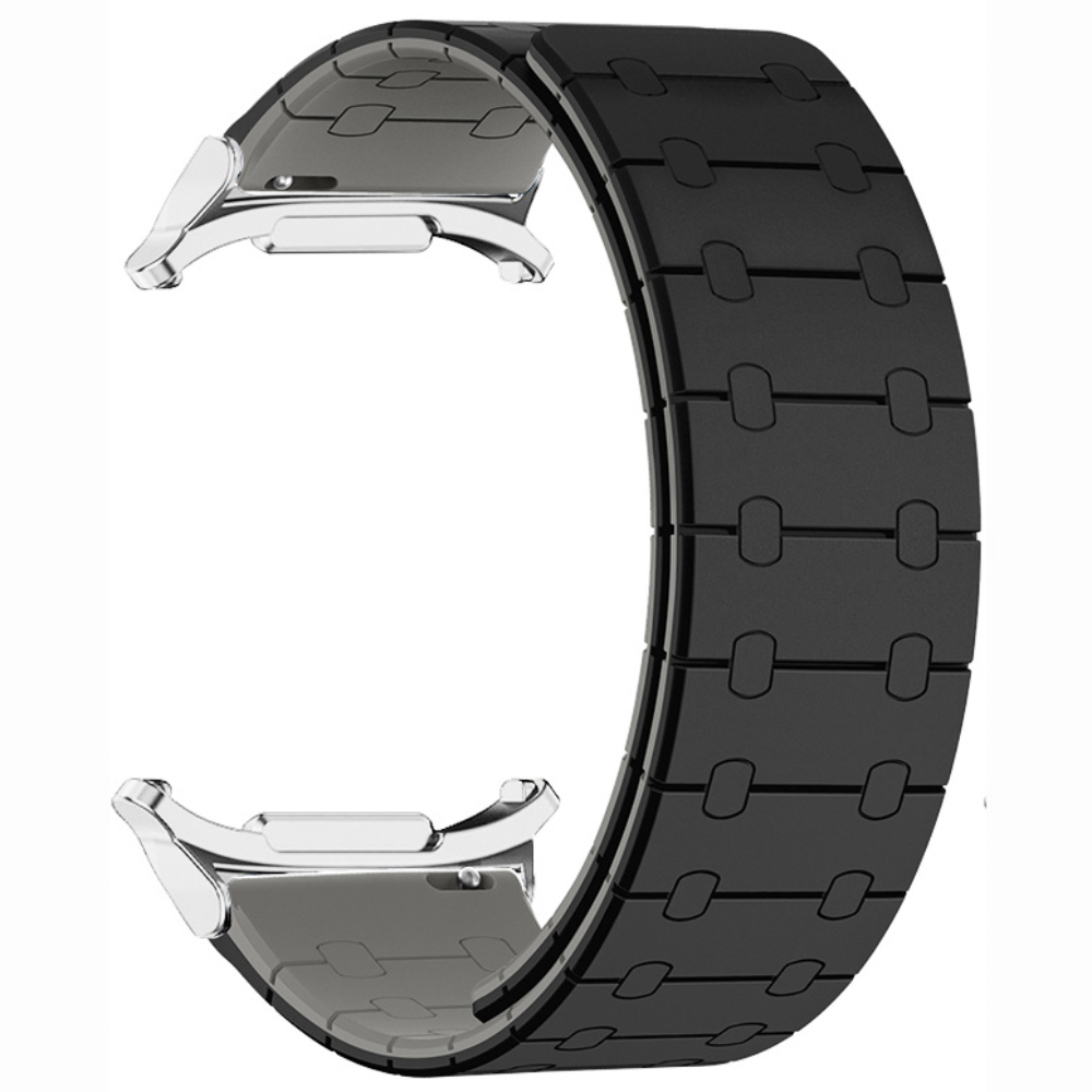 투톤 강력한 마그네틱 갤럭시워치 7 8 울트라 47mm 실리콘 스트랩 자석 밴드, 블랙+그레이, 1개 18,800원