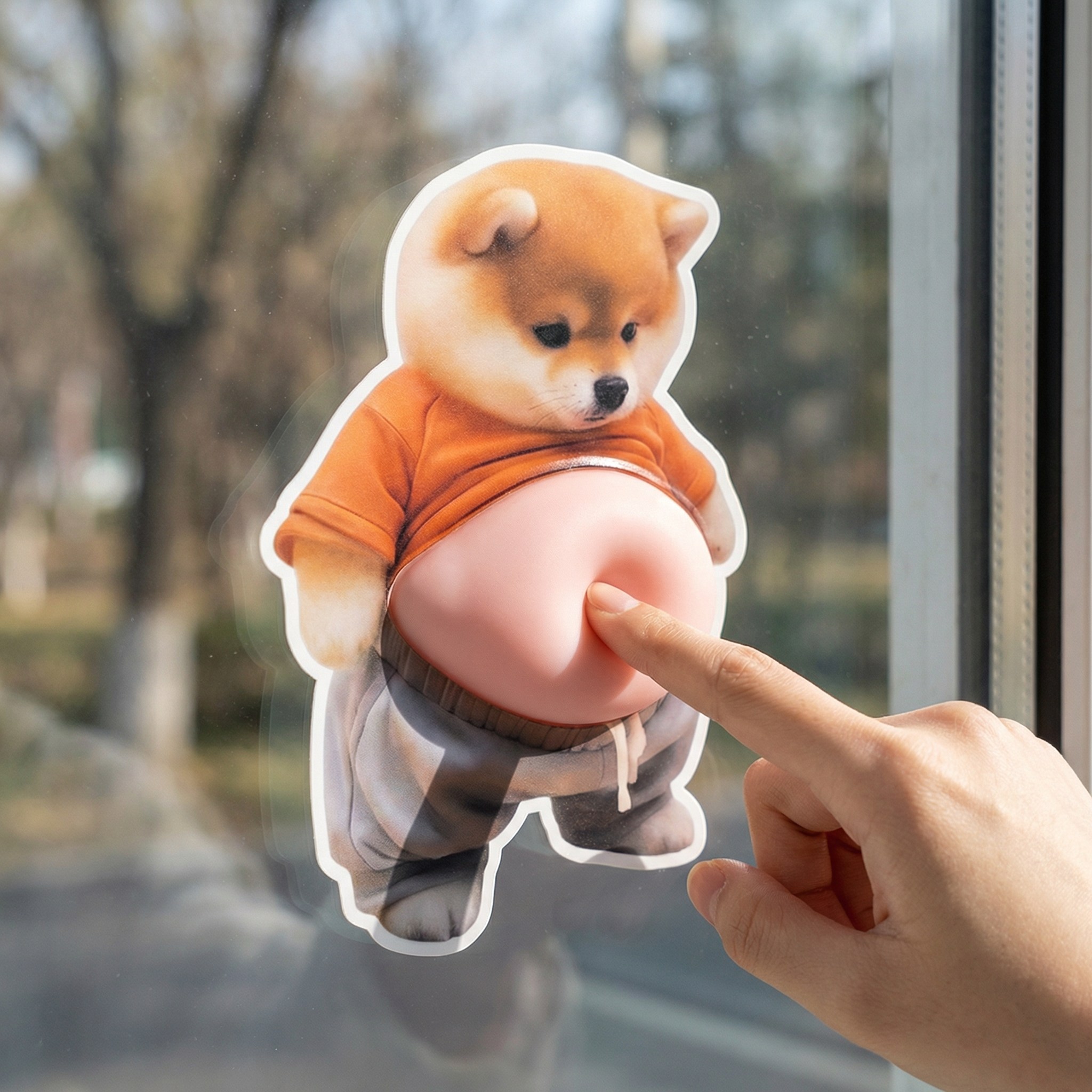 레인보우캣 시바견 뱃살 스티커 쿠션스티커 강아지 뱃살 스티커 2p 4,900원