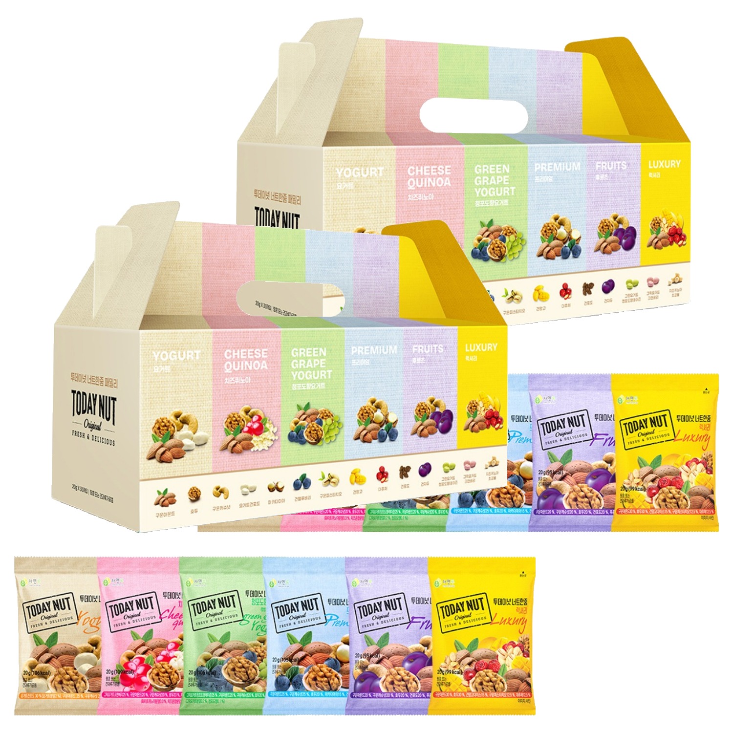 투데이넛 너트한줌 패밀리 견과 6종 선물세트 600g 38,900원