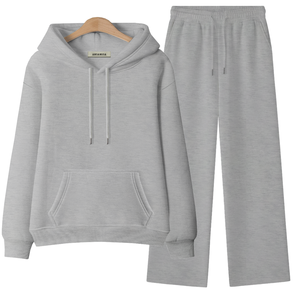몰토벨리노 [ANSANGSA] 기모 무지 남녀공용 후드 상하SET 61,900원