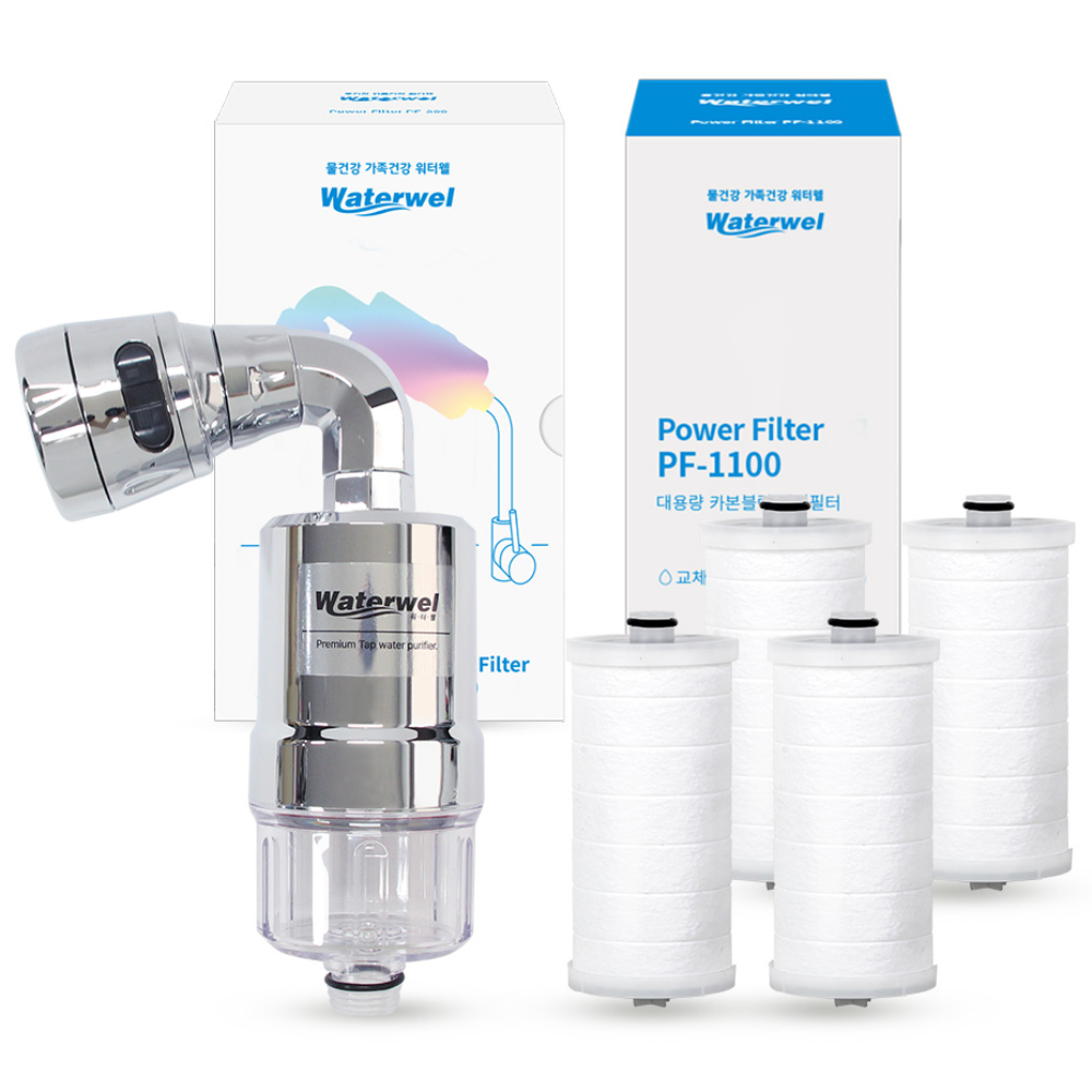 워터웰 주방 자바라 멀티헤드 1년 세트 본체1개+필터4개 싱크대 수전 녹물 필터, 1세트 57,000원