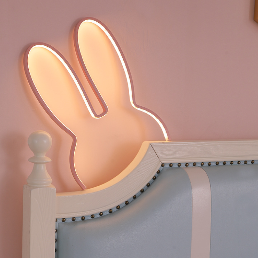 헤이루미 LED 바니 토끼 붙이는 조명 무드등, 핑크 24,000원