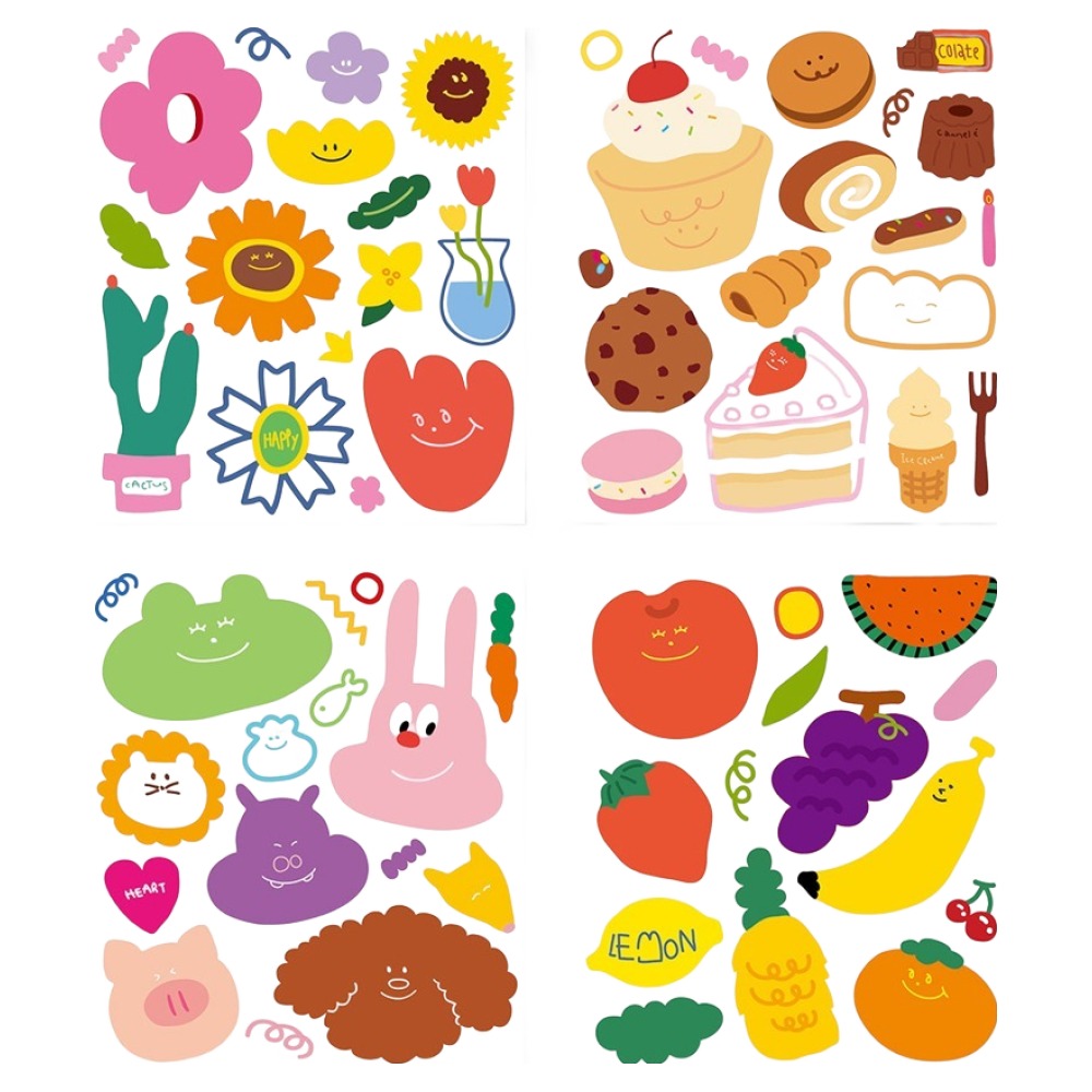 아르디움 알록달록 리무버블 스티커 4종 세트 7,800원