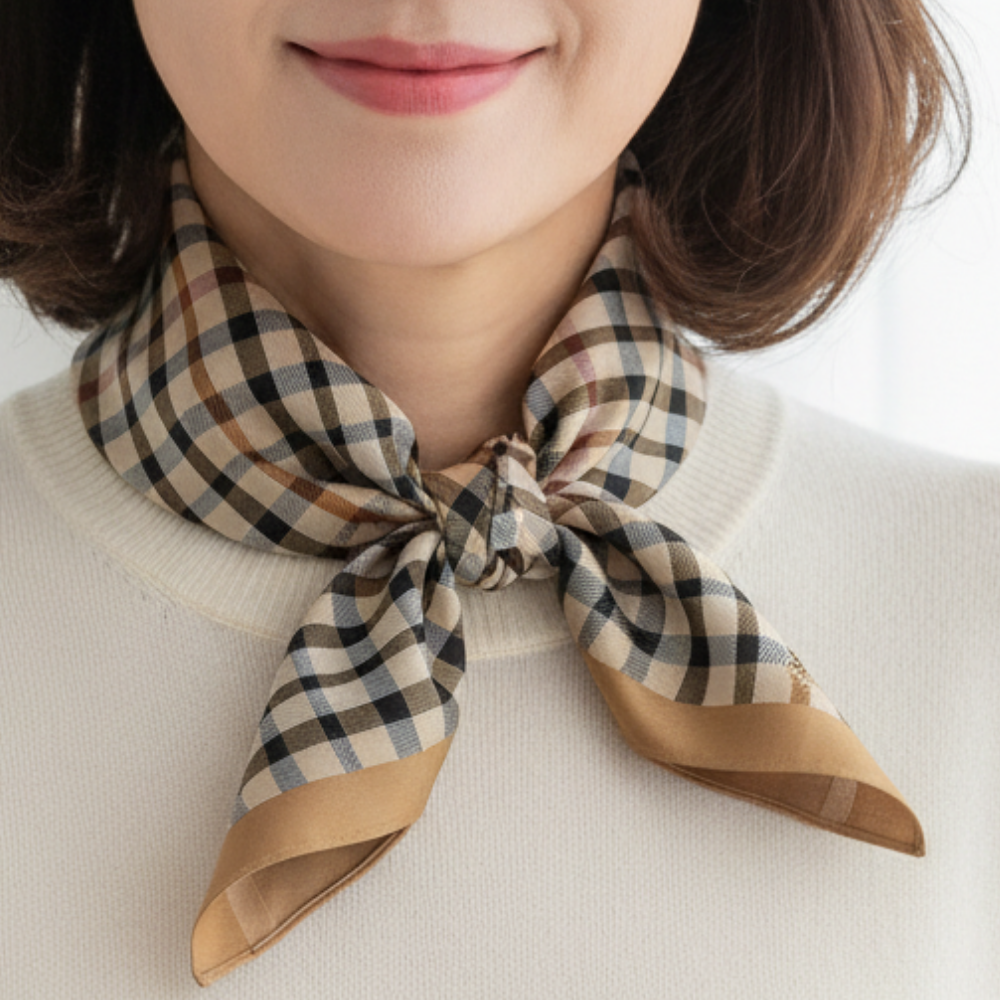닥스 여성 면 체크 스카프 베이지 어버이날 선물 27,900원