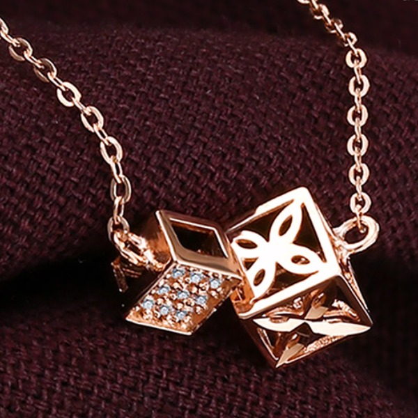 골드앤 14K 루이스퀘어 목걸이 심플 큐빅 데일리 세련 고급 선물추천 당일배송 420,700원