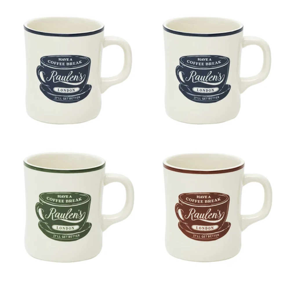 메종오브제 로렌스 웨이브 머그 4P 도자기 컵 머그컵 보온효과, 4컬러, 1세트 41,980원