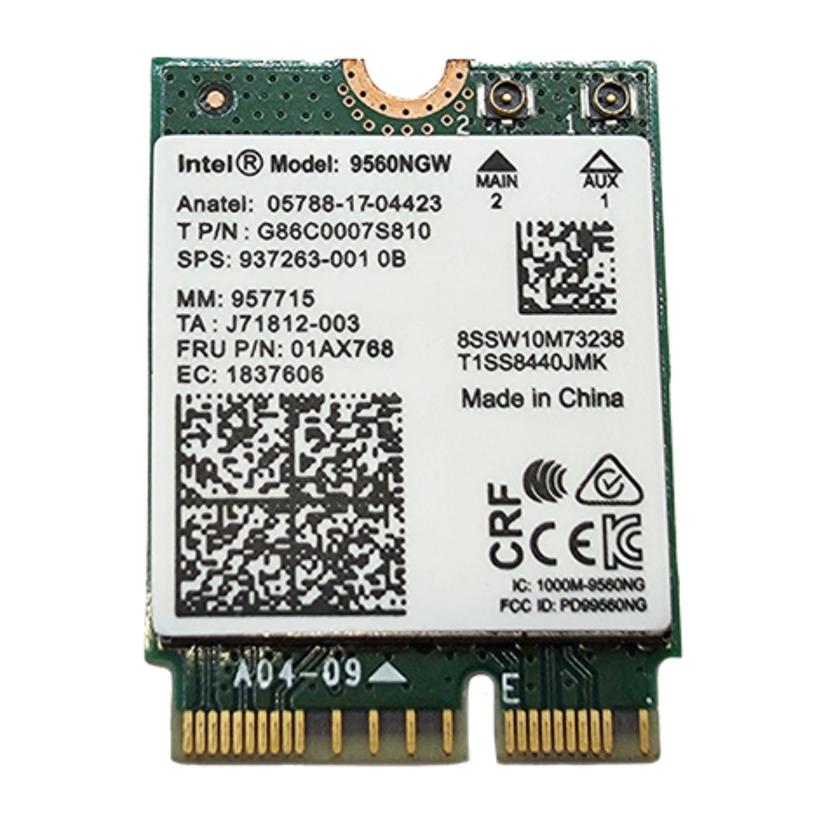 인텔 9560NGW Ekey WiFi5 무선 랜카드 5G Bluetooth 5.1 NGFF M.2 와이파이5, 1개, 인텔9560NGW 8,000원