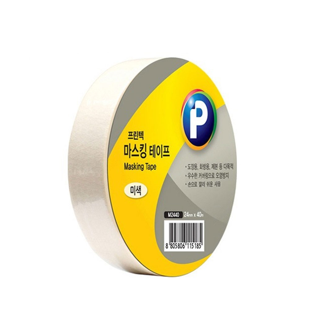 프린텍 마스킹 테이프 [미색/24mmx40m] 1,490원