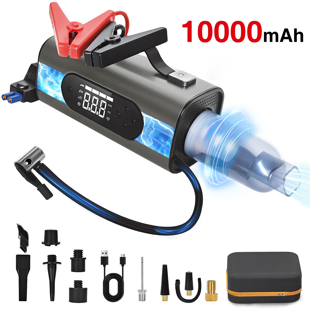 아웃프리  다기능 휴대용 자동차 타이어 공기주입기 10000mAh 대용량 점프스타터 차량용 무선 에어펌프 99,000원