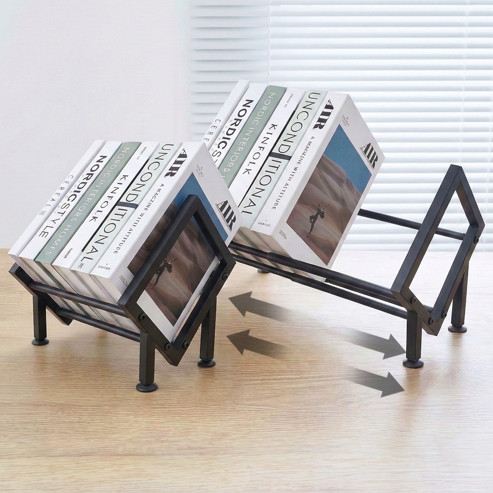 하이제이디 길이조절 철제 책꽂이 미니 북선반, 블랙, 1단 20,800원