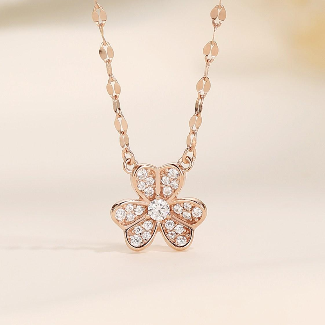 Yeon 여성용 14K 네잎클로버 샤이니 목걸이  선물 24,800원