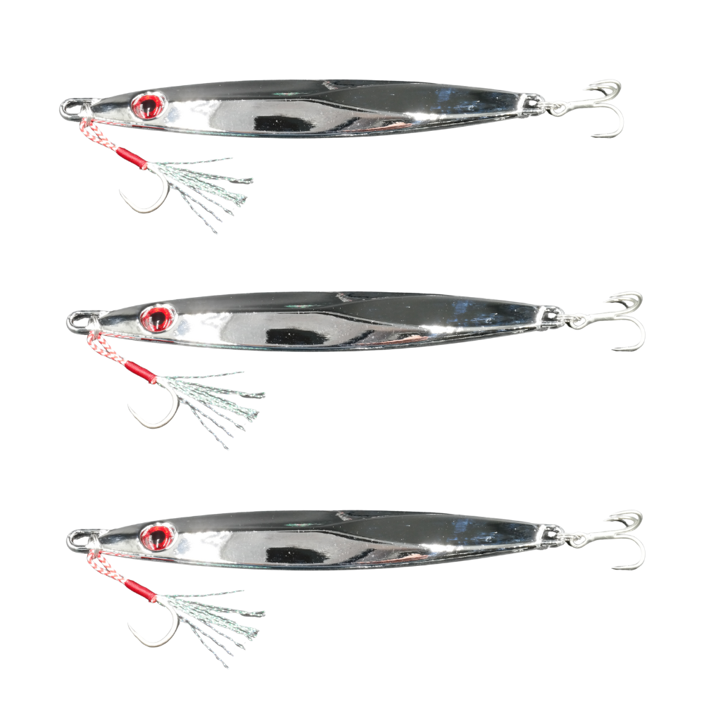 아연 합금 슈퍼 크롬 메탈 지그 10g~120g 삼치 농어 갈치 부시리, 3개, 20g, 슈퍼크롬 10,500원