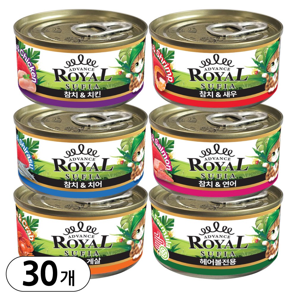 로얄 수피아캔, 고양이캔, 간식캔, 85g, 30개, 콤보 17,900원