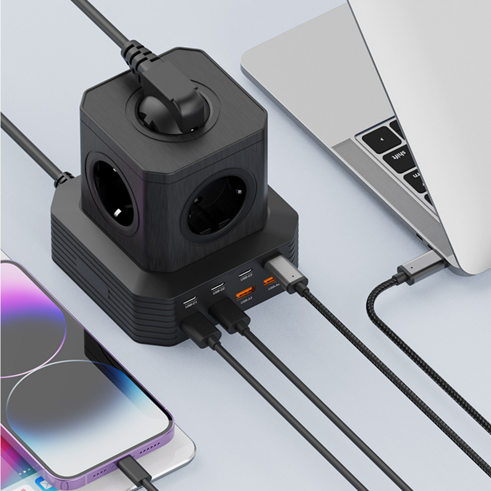 UM2 5구 USB 충전 타워 멀티탭 8포트 접지 플러그 충전기 UMAC-65WTOWER 63,900원