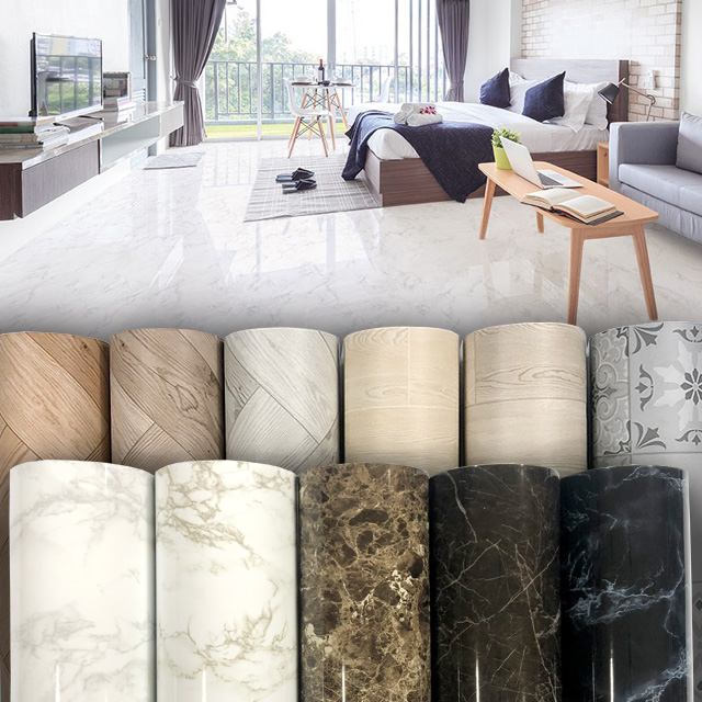 바닥 장판시트지 붙이는 장판 셀프 바닥 베란다 두꺼운 바닥시트지 헤링본 대리석 마블 무늬 거실 사무실 셀프인테리어 4,800원