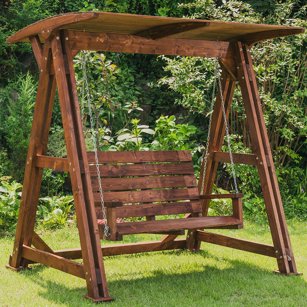 엉클트리 100% 통원목 야외 그네 흔들 의자 (강력 볼트너트 체결) 389,100원