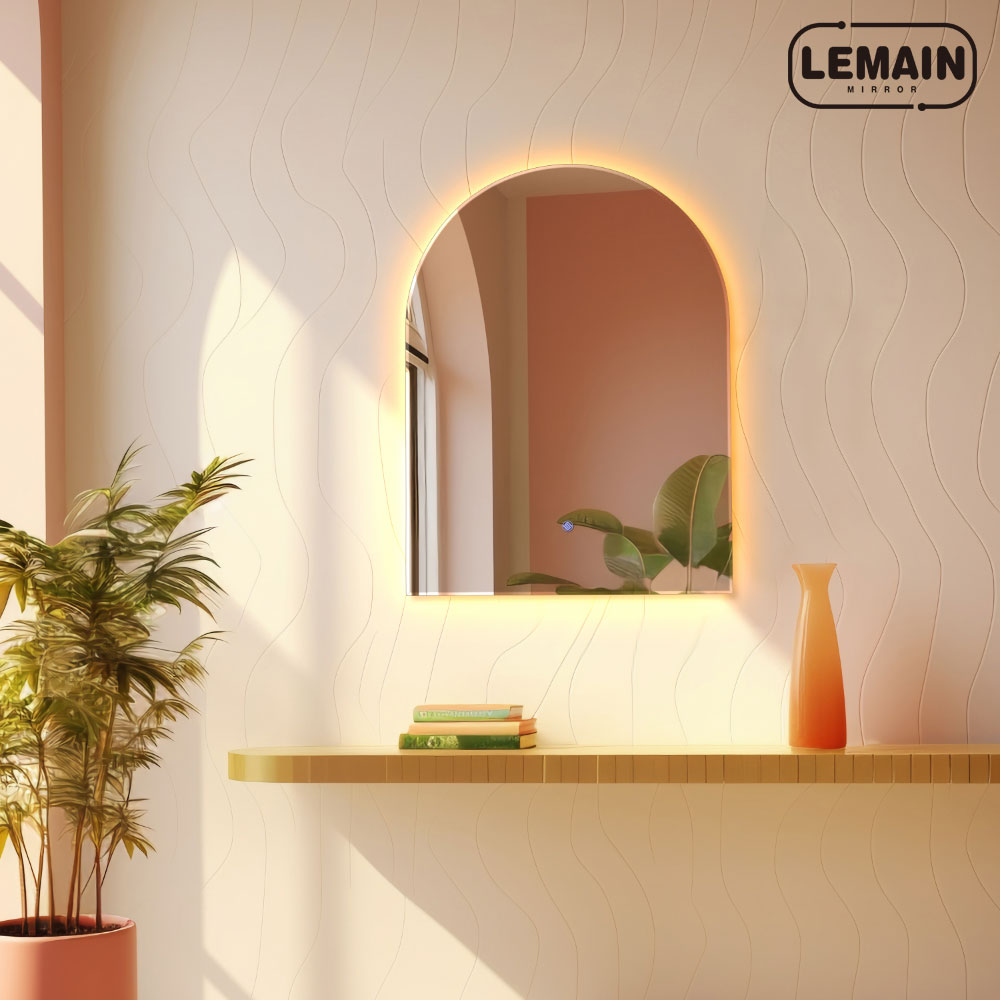 [르메인] LED간접거울 아치형 벽걸이 욕실 조명 인테리어 거울 136,000원