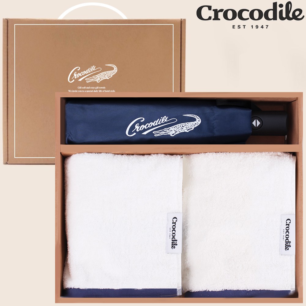 크로커다일 명절 선물 세트 (전자동 3단 우산+200g 코마사 40수 타올2장) 30,900원