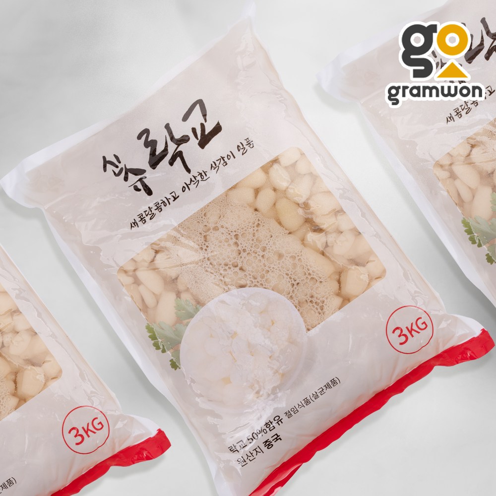 신슈 3S 파우치락교 3kg 코우 프리미엄 일식 봉지락교, 3kg, 4개 43,100원