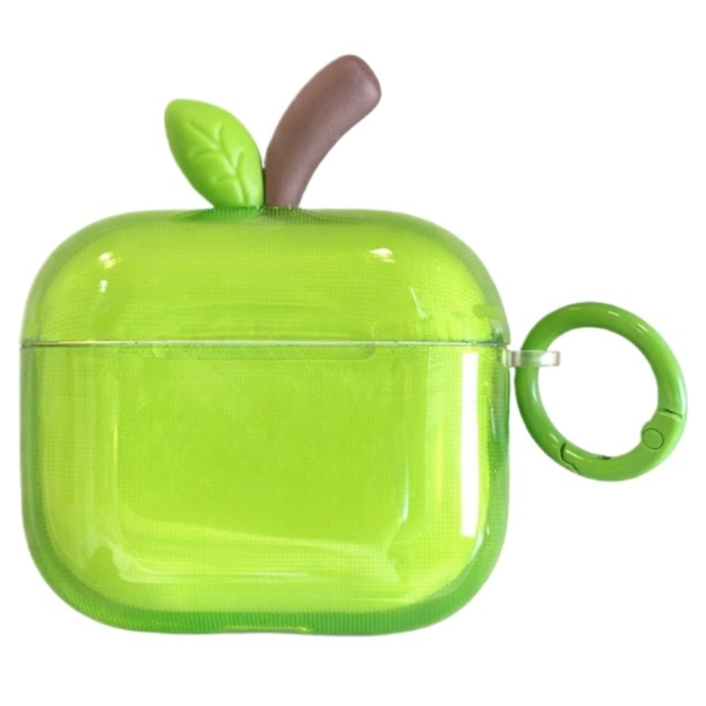 CASHCOO 사과 에어팟 4 보호 케이스, 그린애플, 1개, 단일상품 13,360원