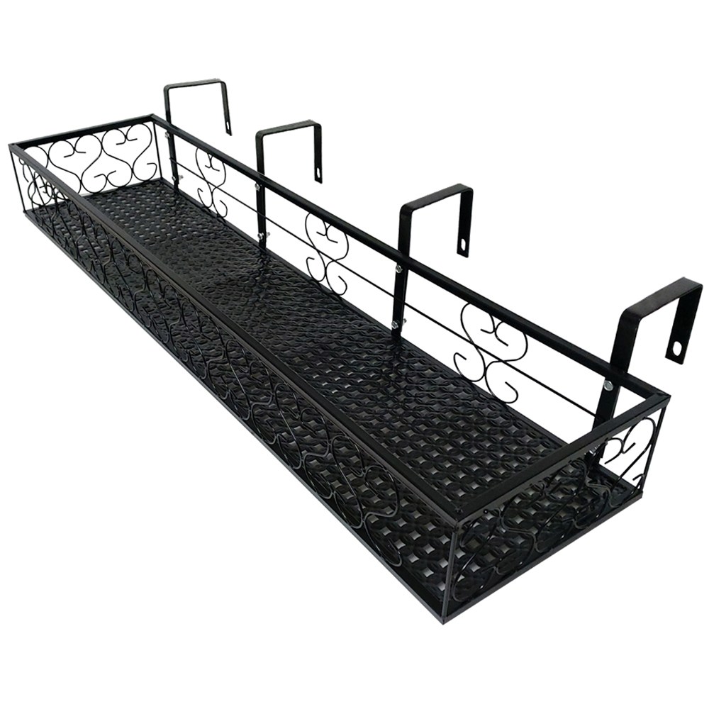 모칸도 베란다 화분걸이 난간 화분걸이대 (고층 직각형 100x25cm) 난간용 고리, 고층_직각형_100X25_블랙, 1개 39,900원