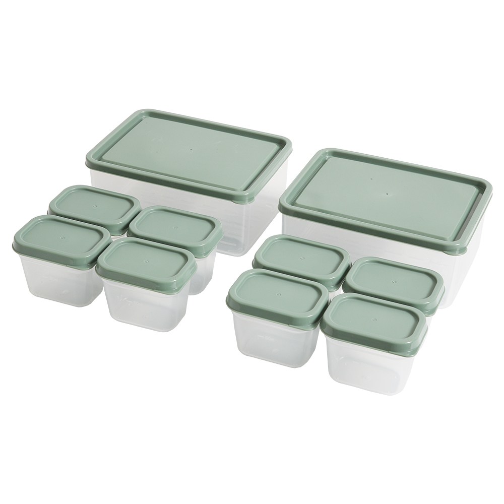 비트리 휘어지는 냉동실 정리용기 시즌2 그린 1L x 2p + 큐브용기 100ml x 8p 세트 18,900원