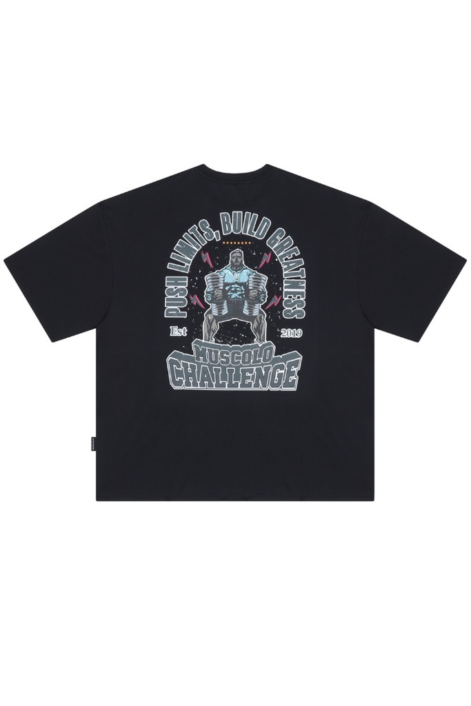 [챌린지] 에어스판메쉬 기능성 오버핏 반팔 티셔츠 블랙 35,000원