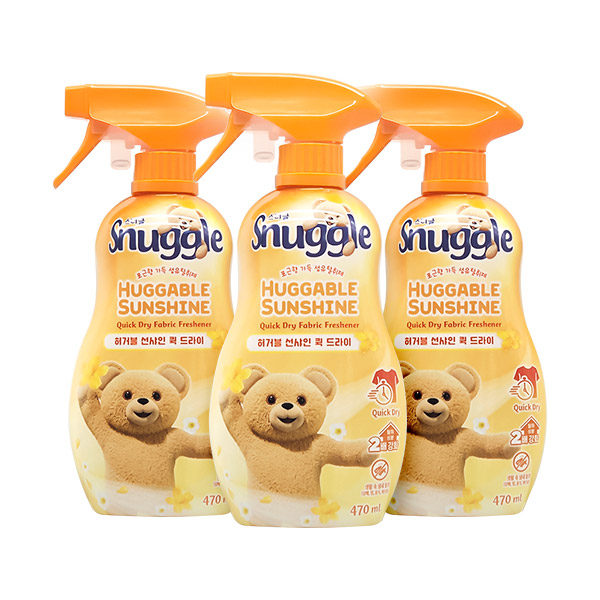 스너글 섬유탈취제 허거블 선샤인 퀵 드라이 470ml 3개팩 15,600원