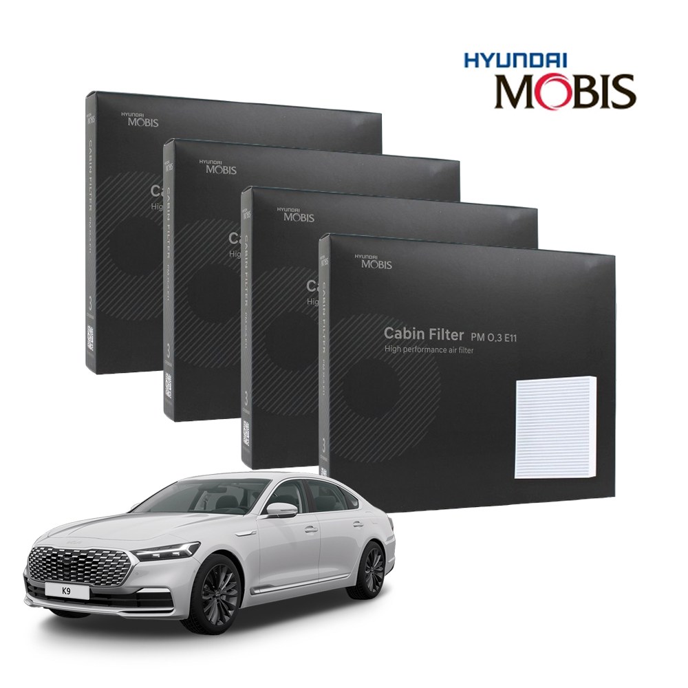 현대모비스 정품 프리미엄 에어컨필터 2년분 4개입 2012년~2018년식 적용 K3 전용 49,900원