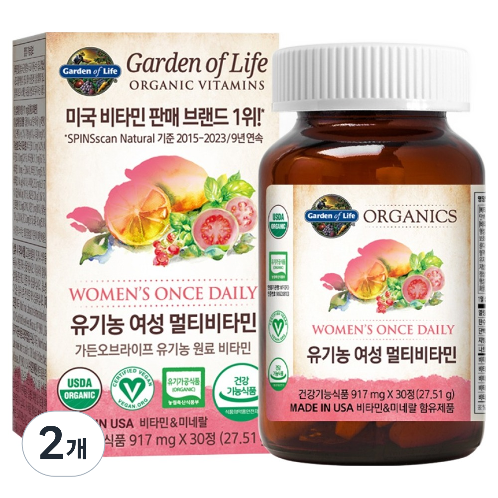 가든오브라이프 유기농 여성 멀티 비타민, 30정, 2개 91,300원