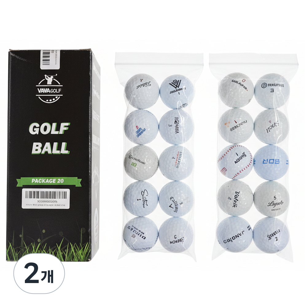 로스트볼 A-급 20알 | 브랜드혼합 골프공 초보자 연습용 선물박스 (VAVAGOLF) 26,350원