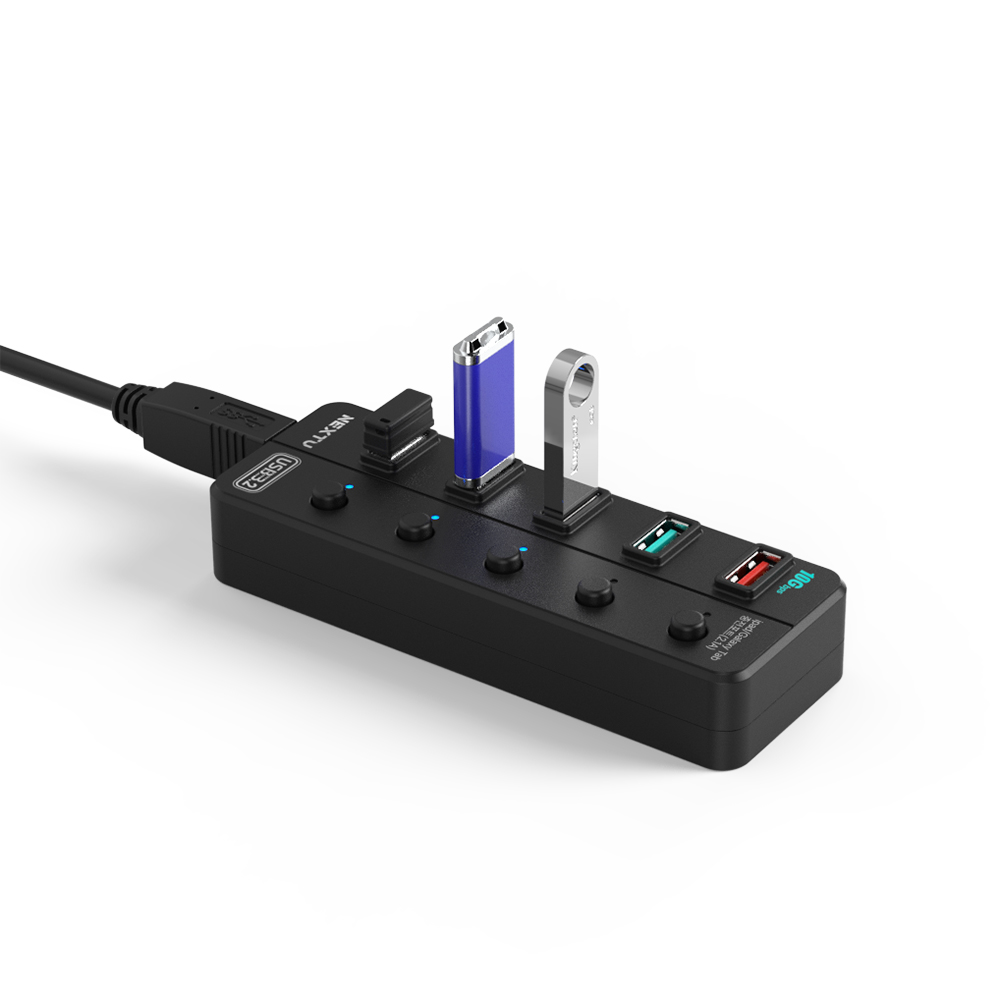 넥스트유 NEXT-UH345-10G 5포트 10Gbps USB3.2 유전원 허브 USB-A 3.2 GEN2 10G 유전원 5허브 / 퀵차지 1포트 / GEN2 10Gbps 전송속도 20,300원