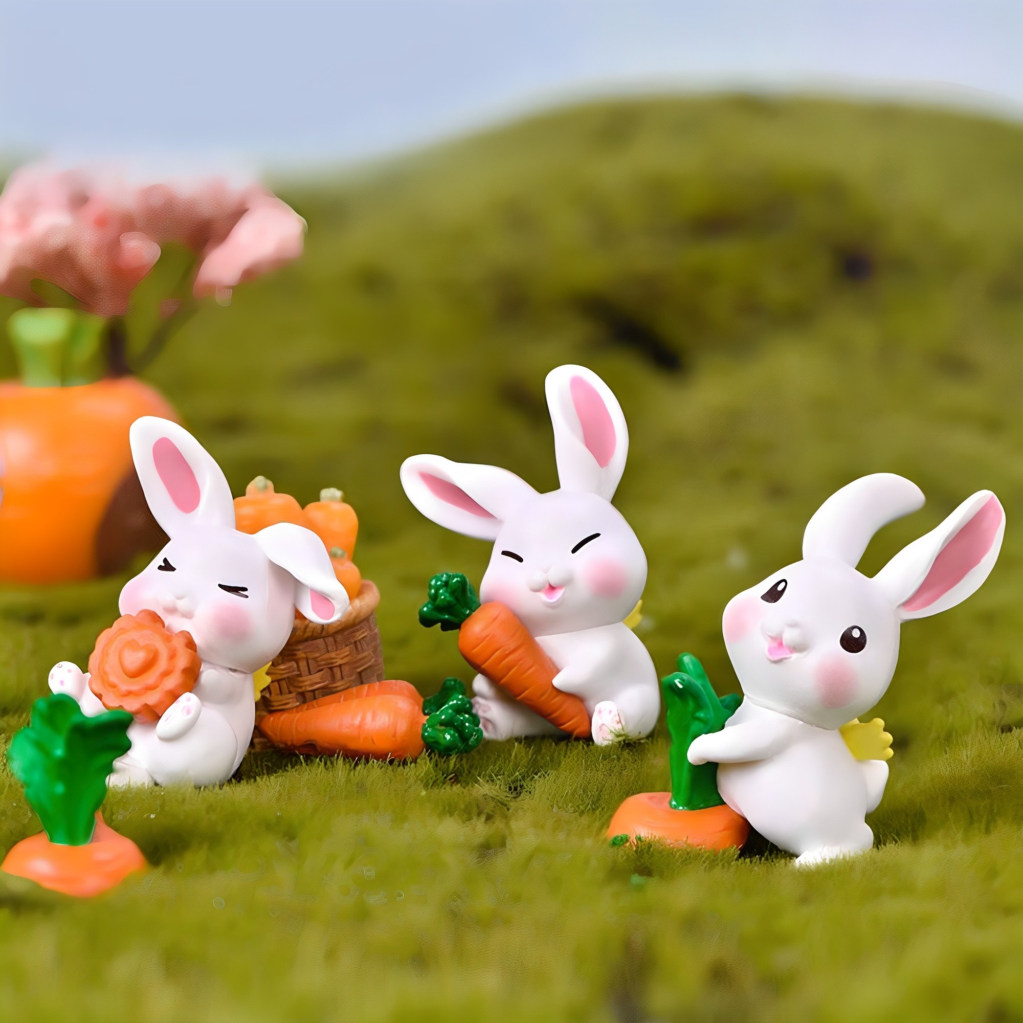 morningscent 하트 토끼 미니어쳐 피규어 6종 세트 4,570원