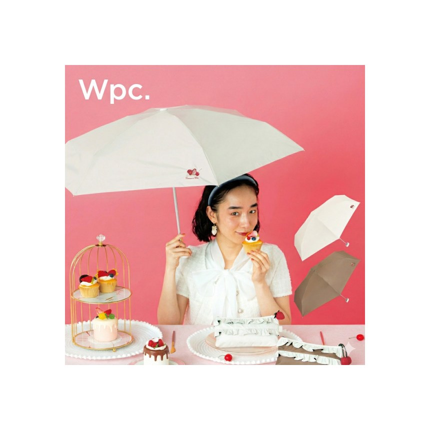 Wpc 케이크 모티프 미니 우양산 차광 자외선 UV 차단 초경량 접이식 3단 일본 양산 55,000원