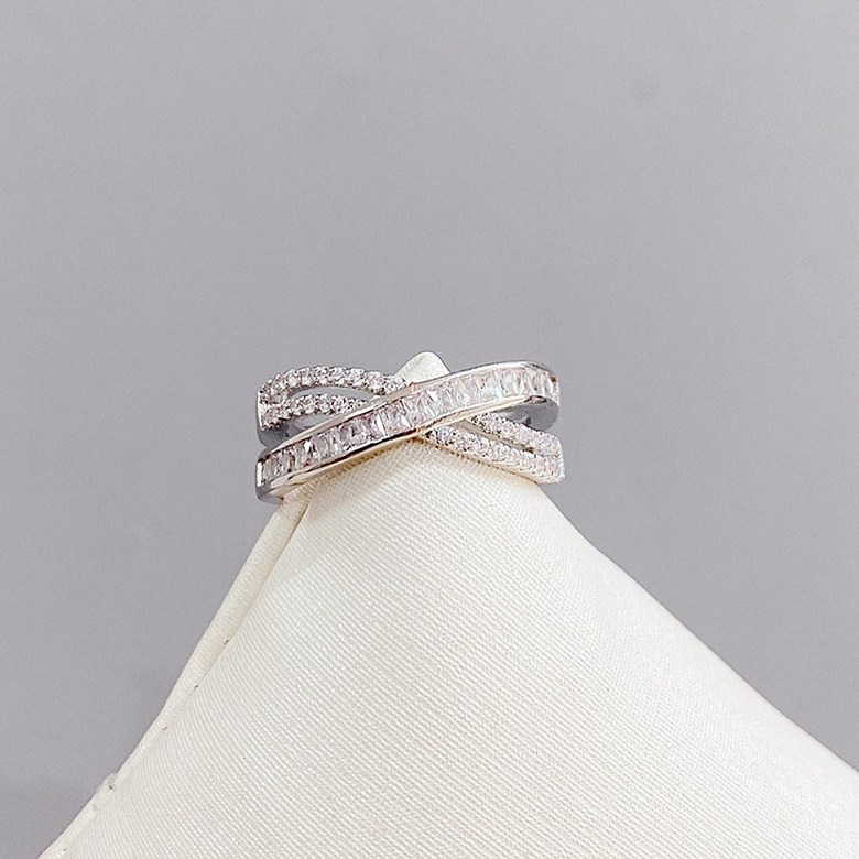 웰리나 큐빅 교차 실버 반지 여성반지 오픈반지 12,300원