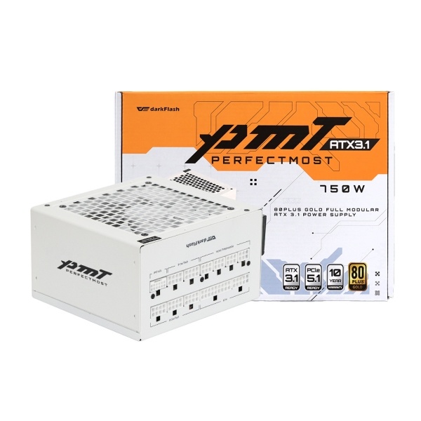 darkFlash 퍼펙트모스트 750W 80PLUS 골드 풀모듈러 ATX3.1 파워 화이트 (ATX,750W) 108,490원