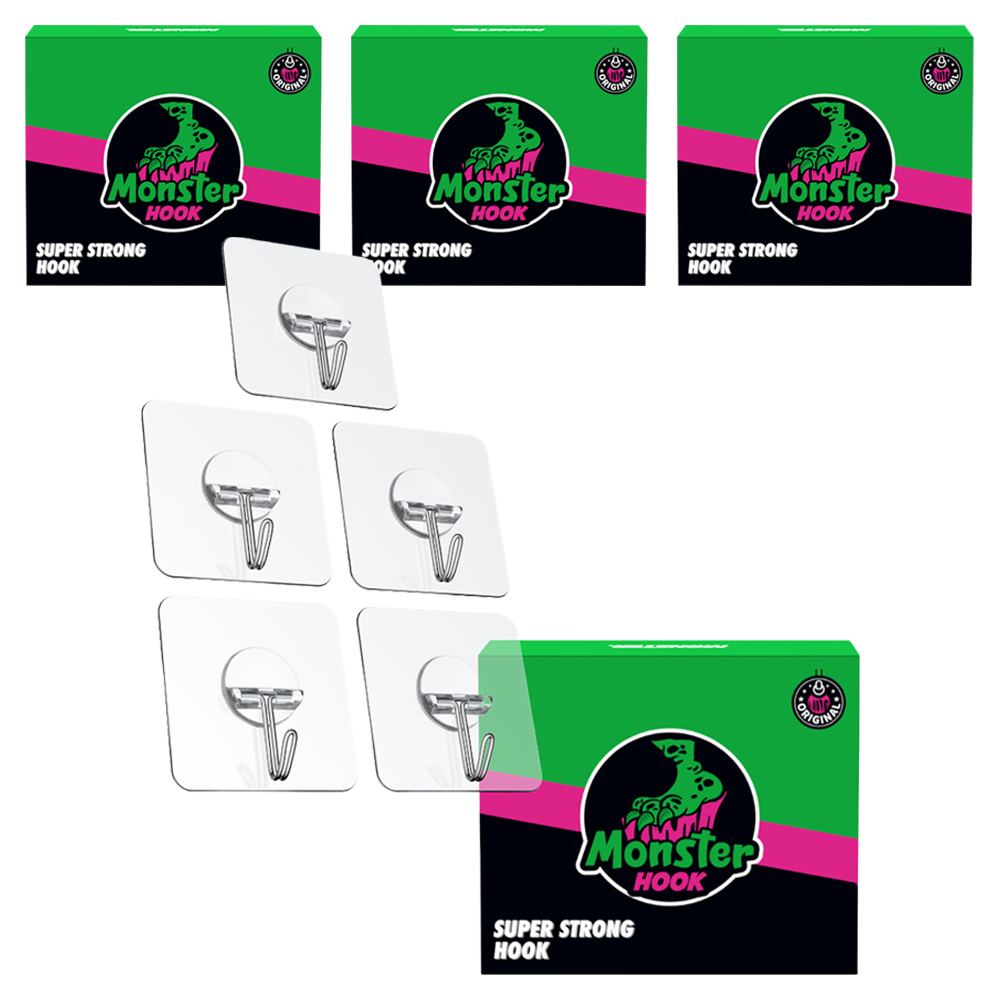 몬스터겔 무타공 부착식 후크 5p, 단일 색상, 4세트 18,400원