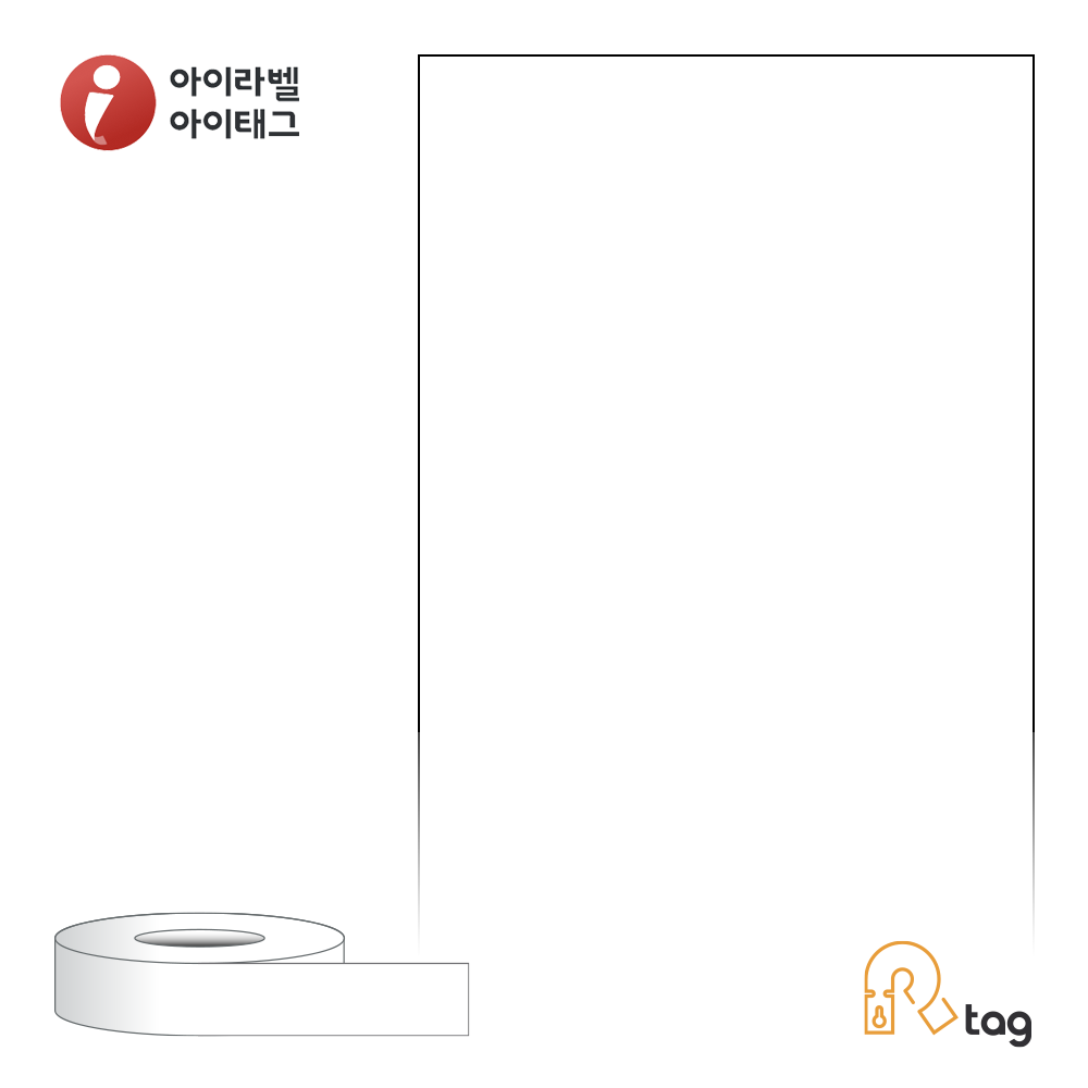 더롤태그 TRL40F100DT 출력용 비점착 연속태그 40mm x 100M 흰색 감열지 리본 불필요 20,400원