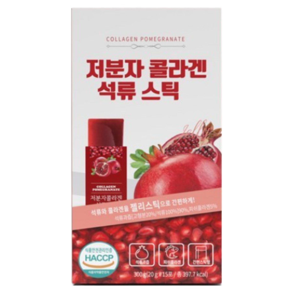 공쥬상회 HACCP 이너케어 저분자 콜라겐 석류 젤리스틱 40,450원