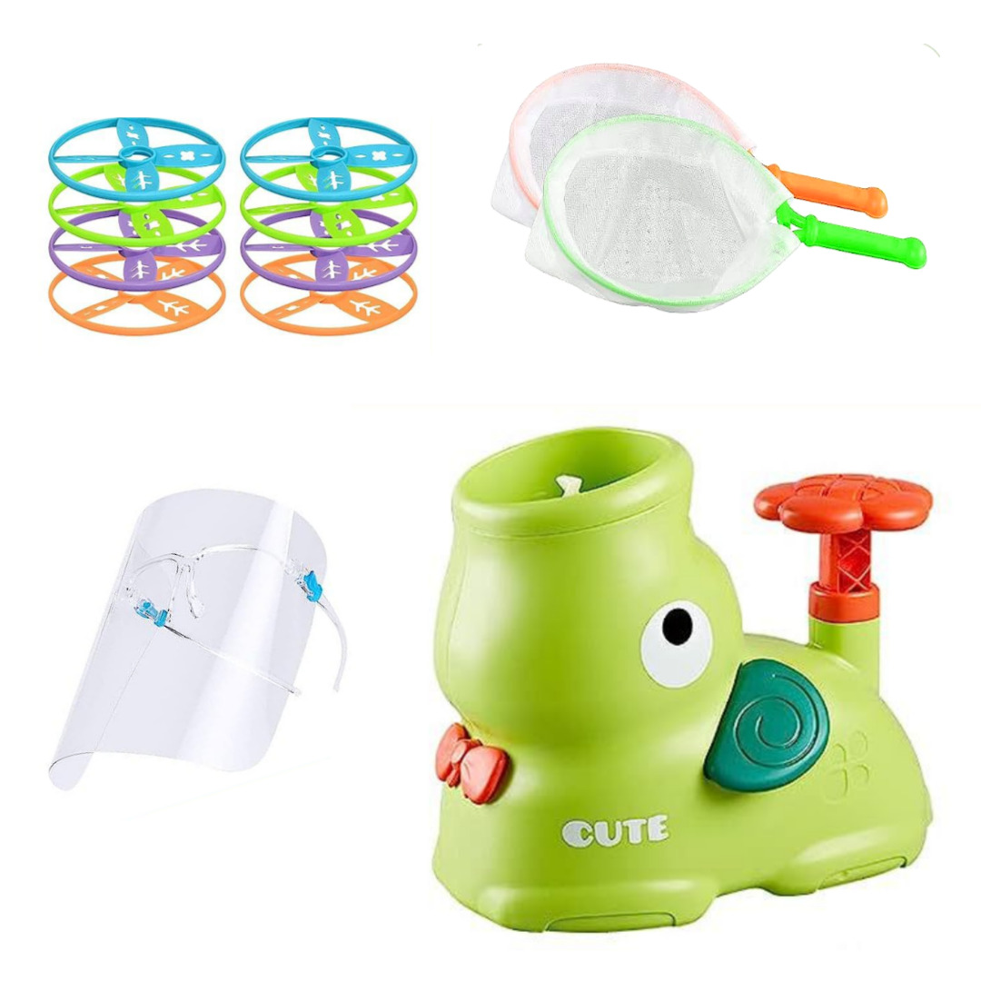 로앤제이 KC인증 코끼리 캐치 플라잉 프로펠러 비행접시 발사기 선물, 코끼리(그린), 1개 14,900원