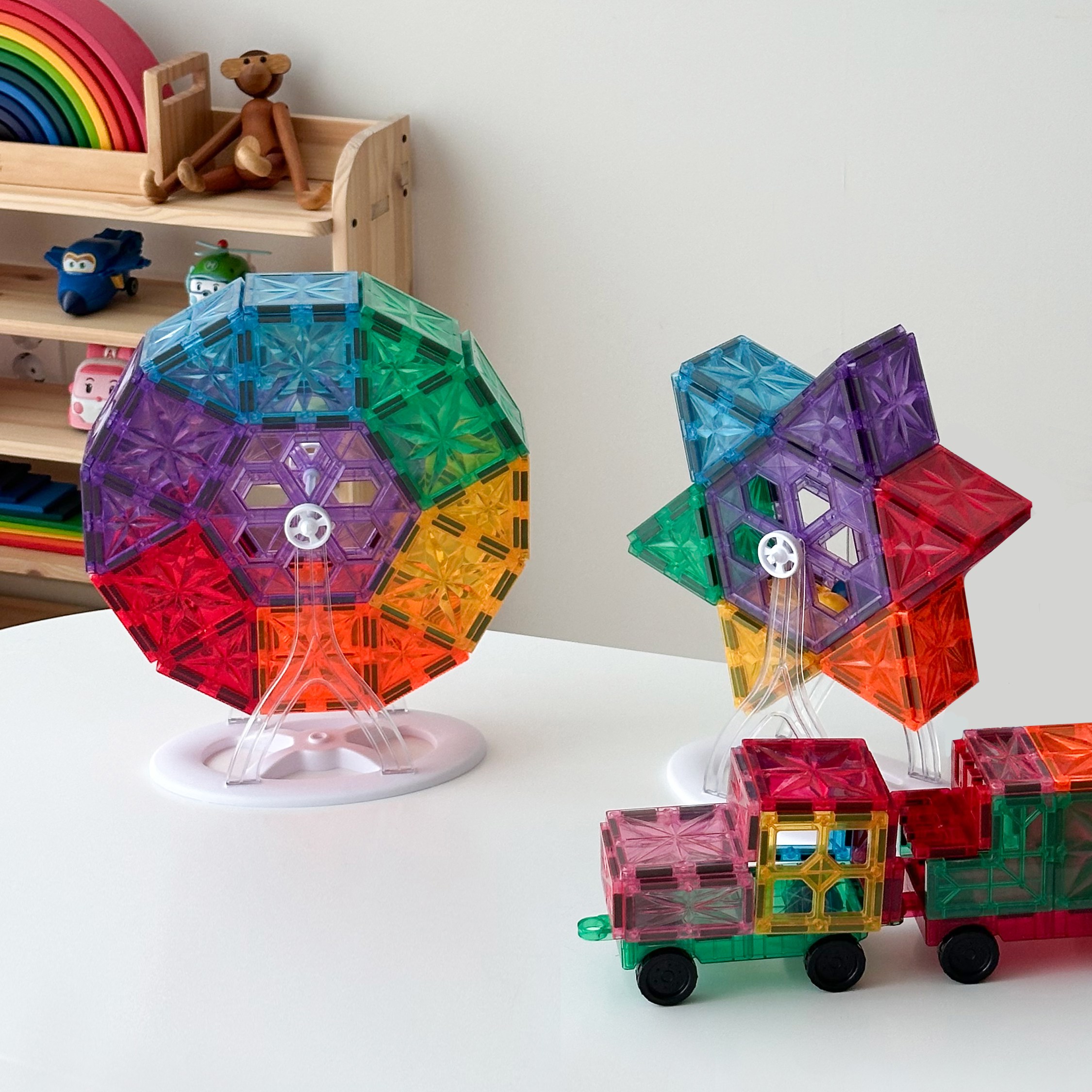 맥킹덤 맥타일즈 자석블럭 관람차 교구 44PCS, 1개 27,900원